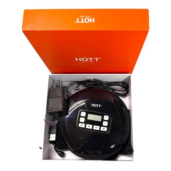 Hott Portable CD Player With USB Cable Wired Earphones & Charger Original Box - Picture 6 of 8